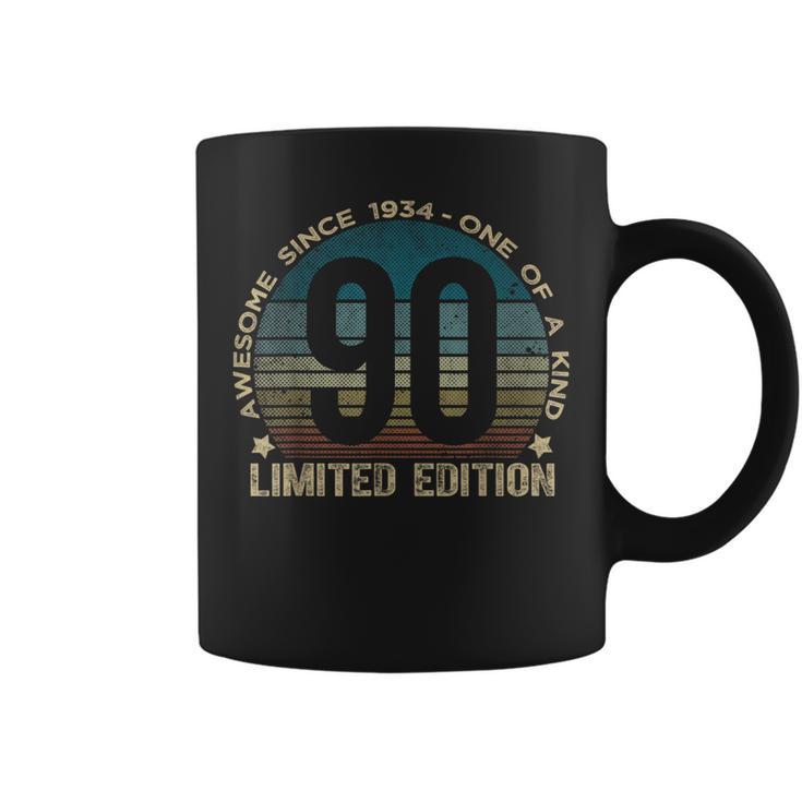 90Th Birthday 90 Year Old Vintage 1934 Limited Edition Coffee Mug