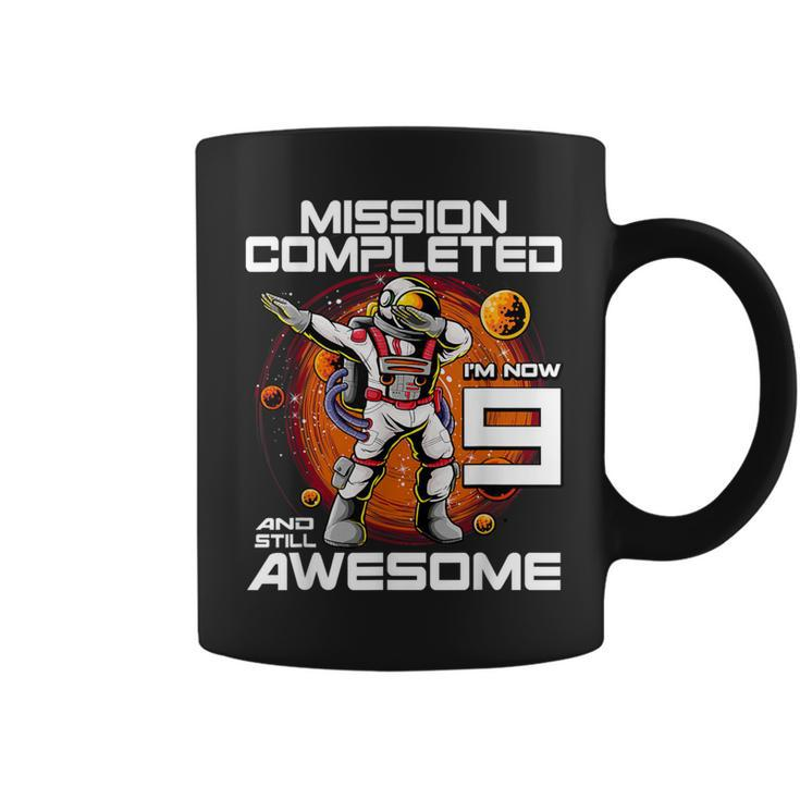 9Th Birthday Astronaut 9 Years Old Outer Space Birthday Coffee Mug