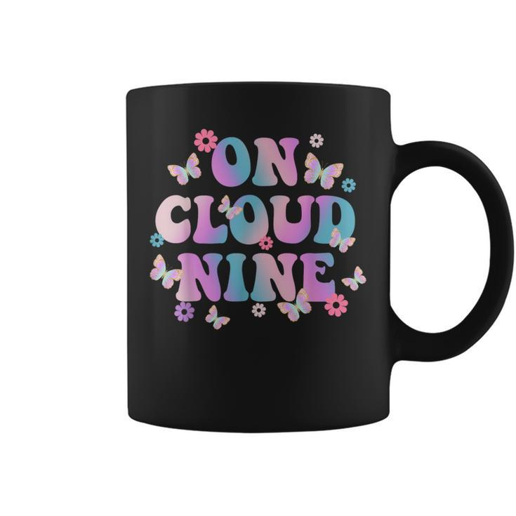 9Th Birthday Girl Rainbow Butterfly On Cloud Nine Coffee Mug