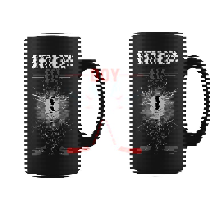 9Year Old Ice Hockey Birthday 9Th Boy Birthday Family Party Coffee Mug