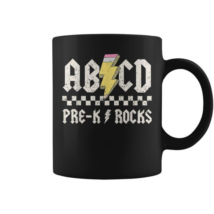 Abcd Pre-K Rocks Pencil Lightning Leopard Students Teachers Coffee Mug