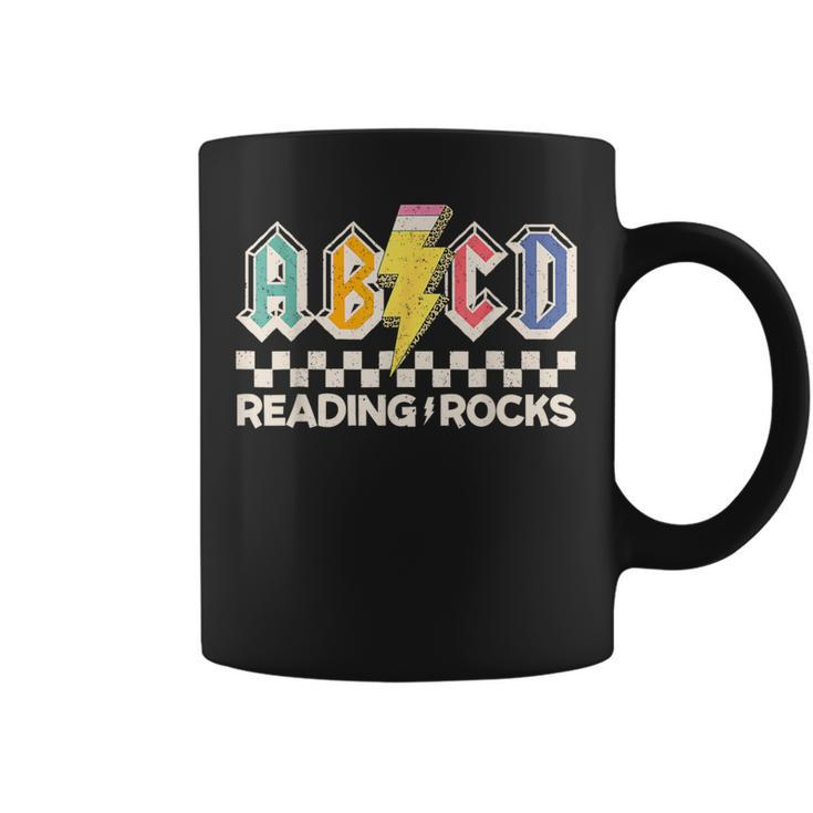 Abcd Reading Rocks Cute Rock'n Roll Lover Math Teachers Coffee Mug