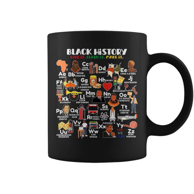 Abcs Of Black History Month Pride Live It Learn It Teacher Coffee Mug