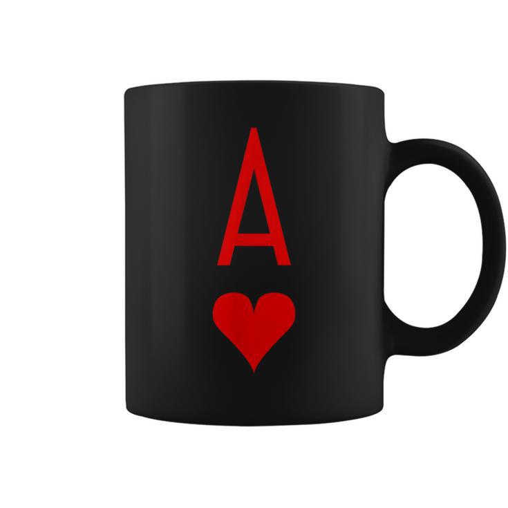 Ace Of Hearts Poker Black Jack Deck Of Cards Coffee Mug