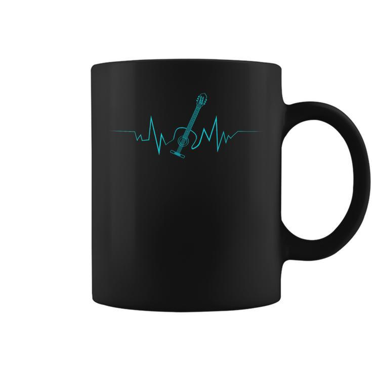 Acoustic Guitar Heartbeat Cool For Guitarists Coffee Mug