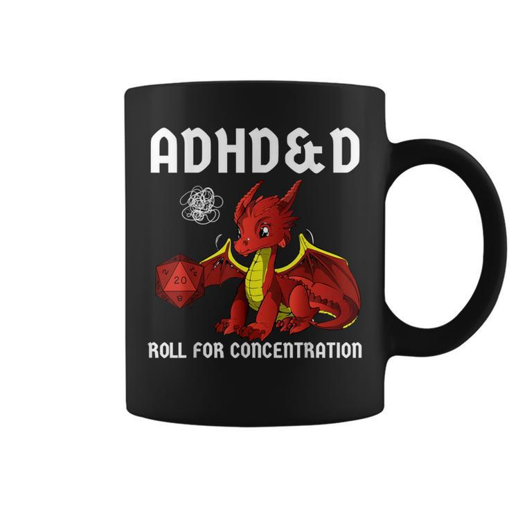 Adhd&D Roll For Concentration Cute Dragon Coffee Mug