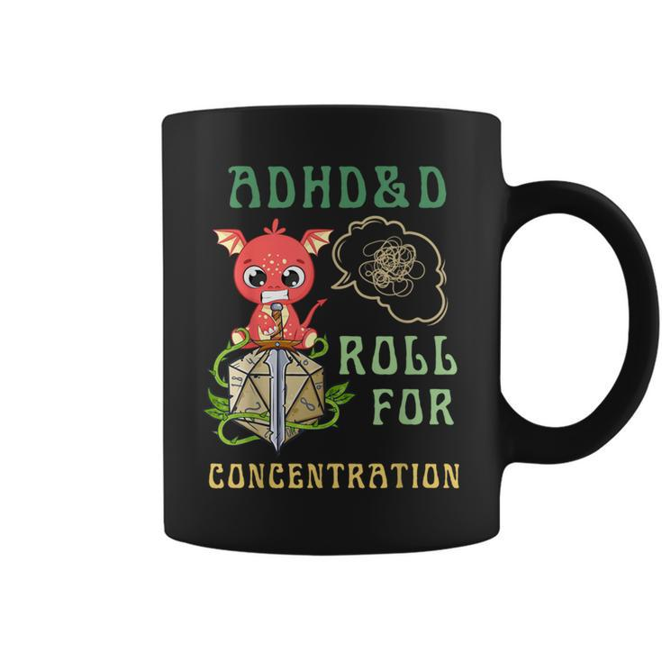 Adhd&D Roll For Concentration Quote Gamer Apparel Coffee Mug