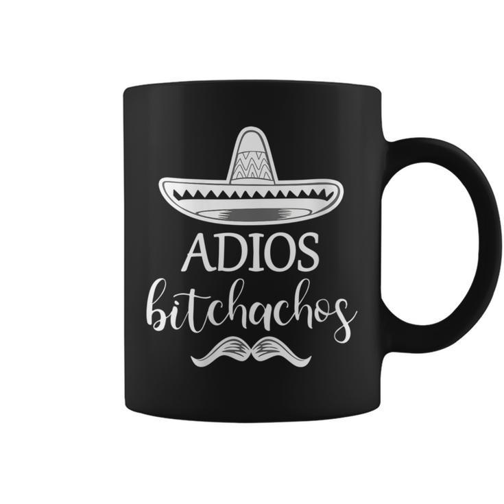 Adios Bitchachos Sombrero Mustache Graphic Comical Coffee Mug