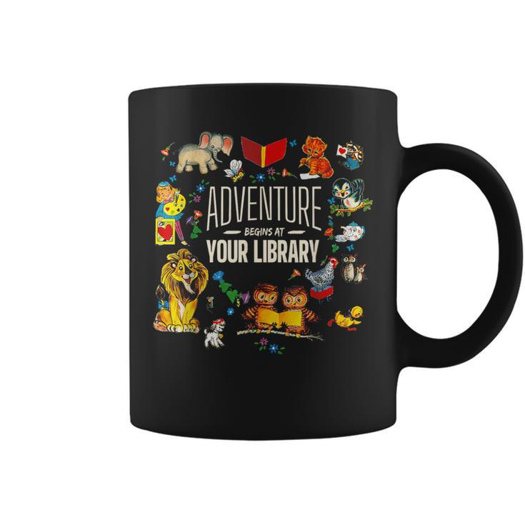 Adventure Begins At Your Library Summer Reading 2024 Animals Coffee Mug
