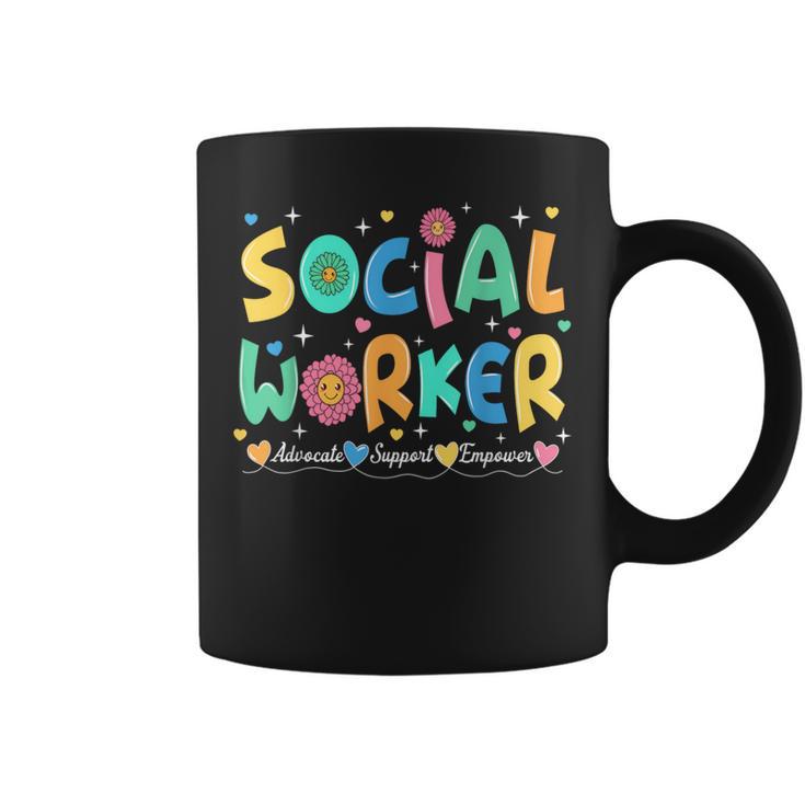 Advocate Support And Empower Social Worker Social Work Month Coffee Mug