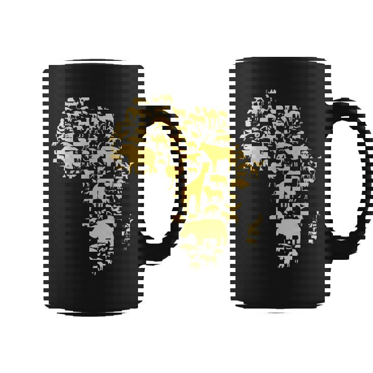 Africa Animal Map Silhouette African Coffee Mug