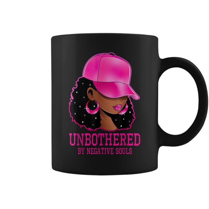 African American Afro Queen Sassy Black Woman Unbothered Coffee Mug