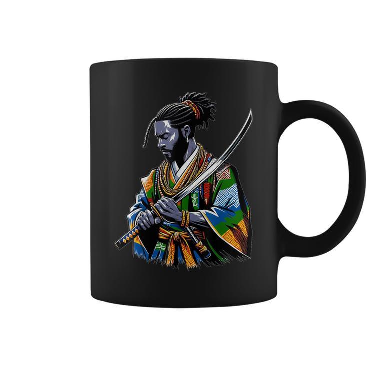 Afro American Samurai Anime Cartoon Japanese Bushido Warrior Coffee Mug