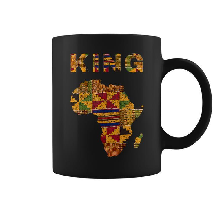 Afro Black King African Ghana Kente Cloth Family Matching Coffee Mug
