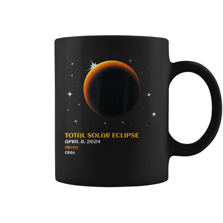 Akron Ohio Oh Total Solar Eclipse April 8 2024 Coffee Mug