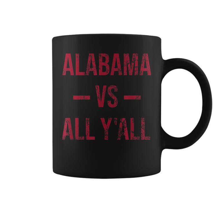 Alabama Vs All Y'all Vintage Weathered Southerner Coffee Mug