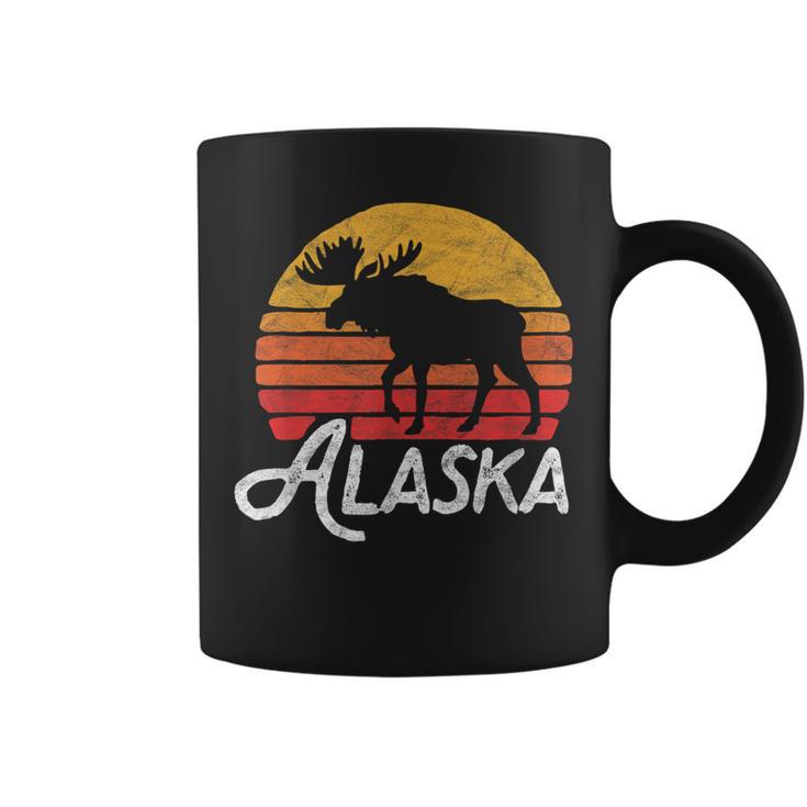 Alaska Moose Sunset Retro Vintage Vibe Coffee Mug