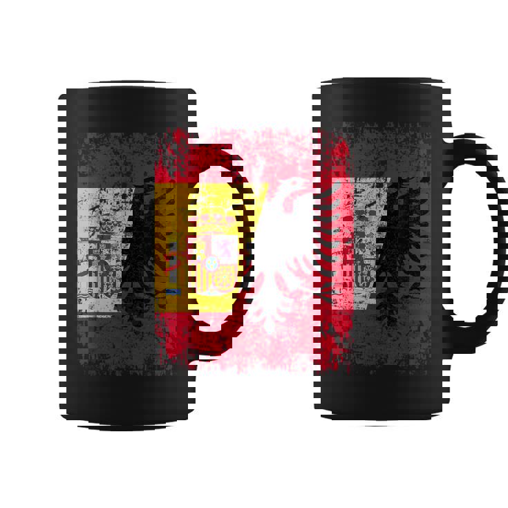 Albania España Bandera De La Amistad Albania Taza de café