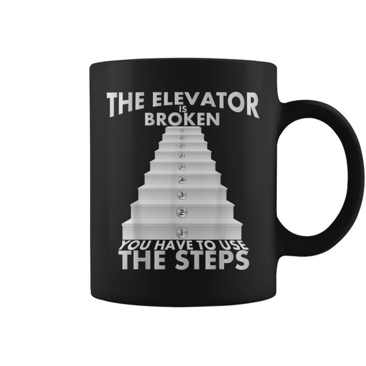 Alcoholics Anonymous Sobriety Aa Na Sober Elevator Is Broken Coffee Mug