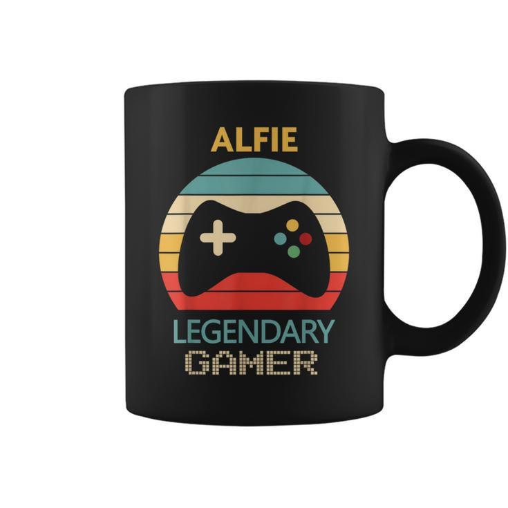 Alfie Name Personalised Legendary Gamer Coffee Mug