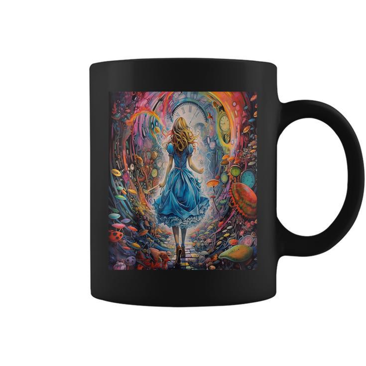 Alice In Wonderland Trippy Rainbow Coffee Mug