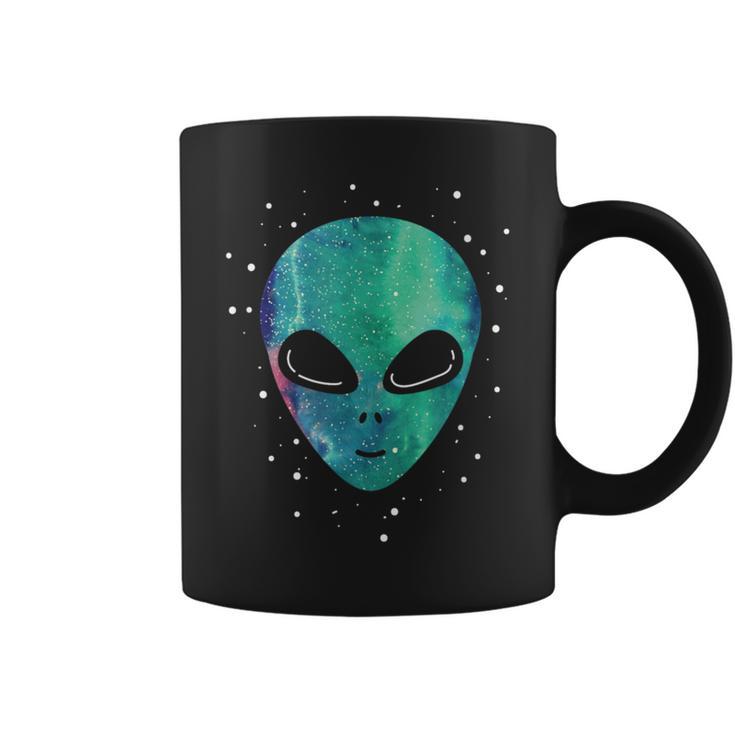 Alien Head Starry Night Sky Alien Lover Coffee Mug