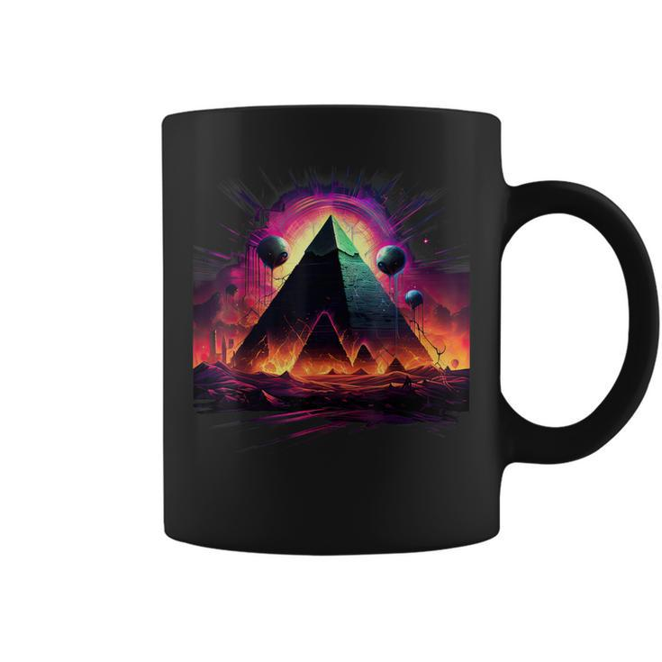 Aliens Space Ufo Ancient Egyptian Pyramids Science Fiction Coffee Mug