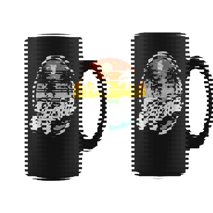 Aloha Hawaii Hawaiian Island Vacation Palm Trees Beach Coffee Mug