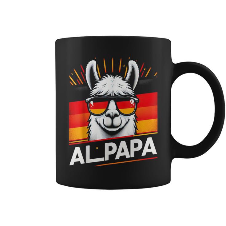 Alpapaatertag Papa Alpaka Retrointage Deutschland Flagge Tassen