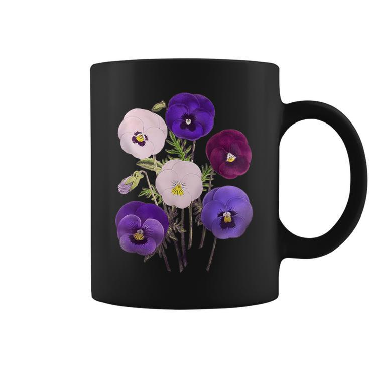 Alzheimer Purple Floral Pansy Dementia Alzheimer's Awareness Coffee Mug