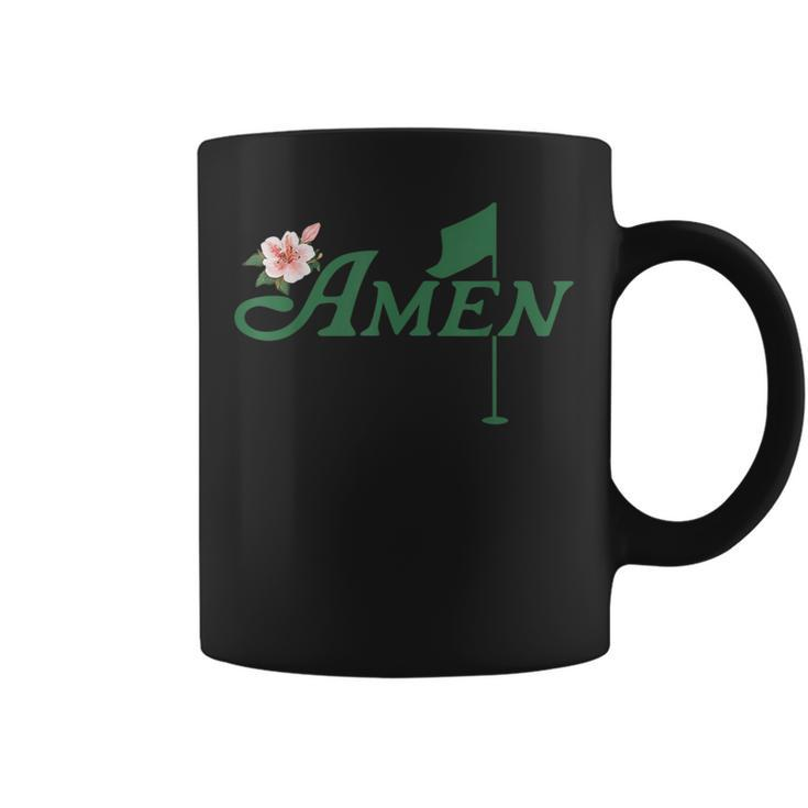 Amen Azalea Golf Masters Floral Golfing Enthusiast Coffee Mug
