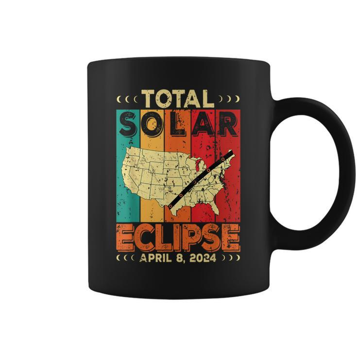 America 2024 Total Solar Eclipse Solar Eclipse Retro Vintage Coffee Mug