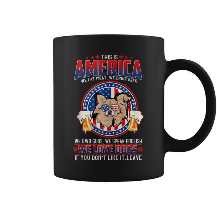 America We Love Dogs Chihuahua Dog And Beer 4Th Of July Coffee Mug