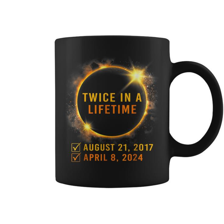 America Solar Eclipse Twice In Lifetime 2024 Solar Eclipse Coffee Mug