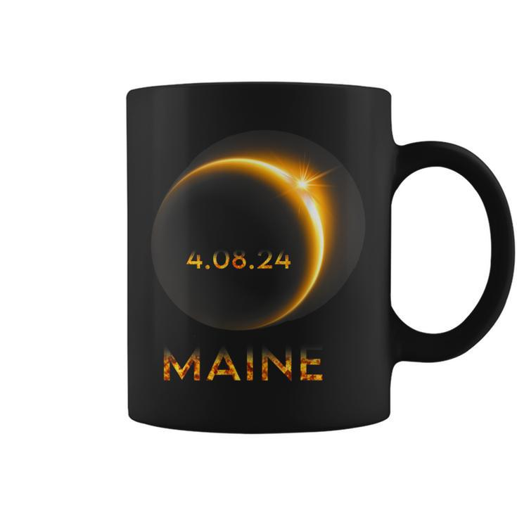 America Total Solar Eclipse 2024 Maine 04 08 24 Usa Coffee Mug