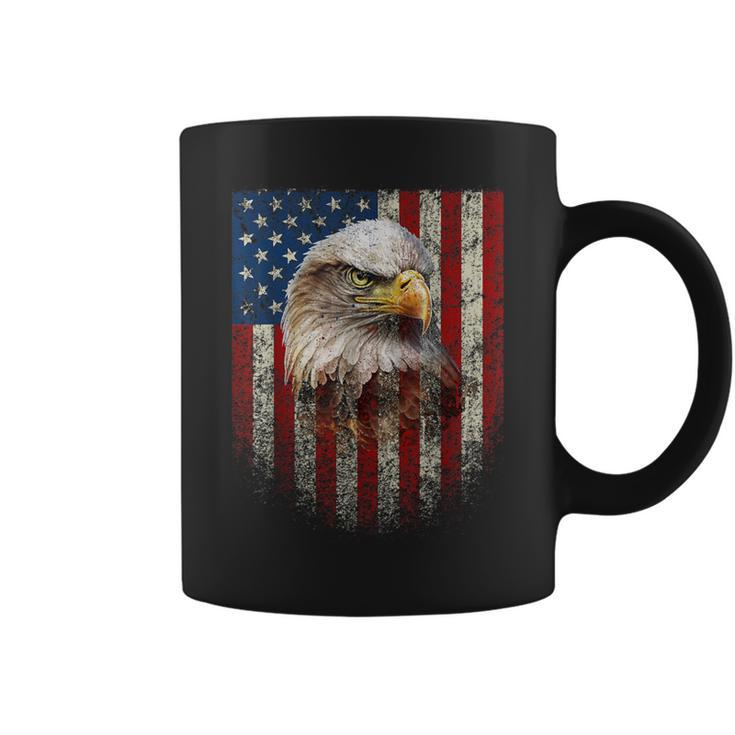 American Flag Bald Eagle Patriotic Red White Blue Coffee Mug