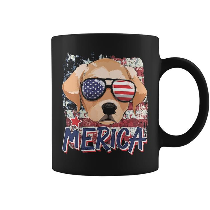 American Flag Merica Labrador Retriever 4Th Of July Boys Coffee Mug