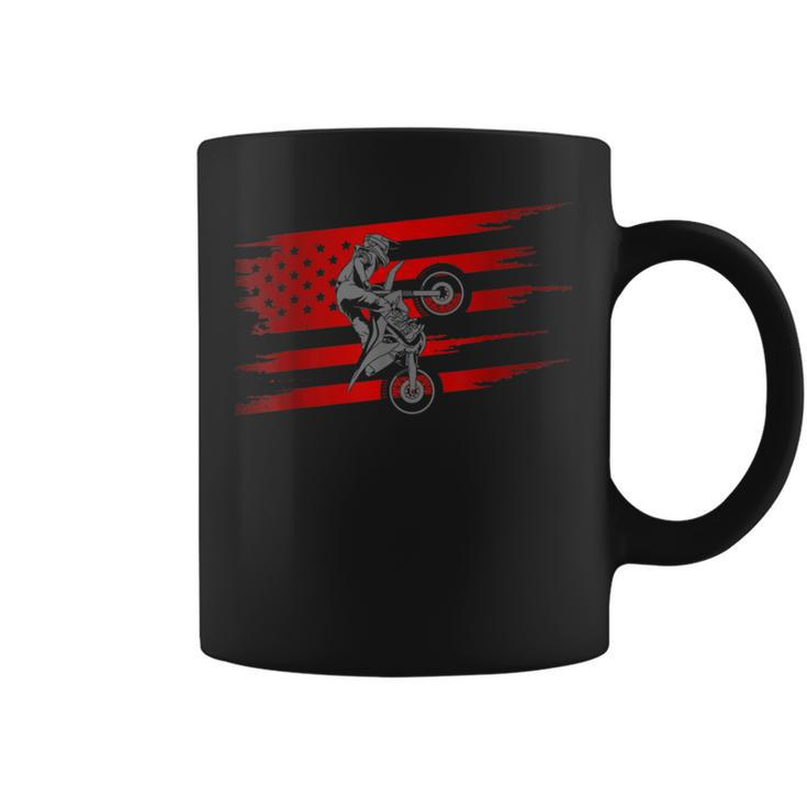 American Flag Motocross Apparel Motocross Dirt Bike Coffee Mug