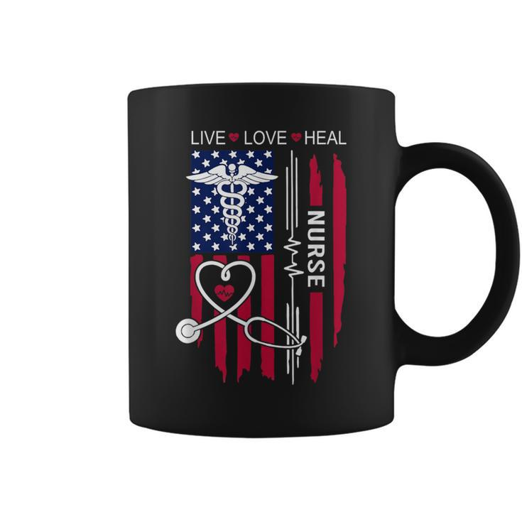 American Flag Nurse Day Week Nurse Nurse's Day Coffee Mug