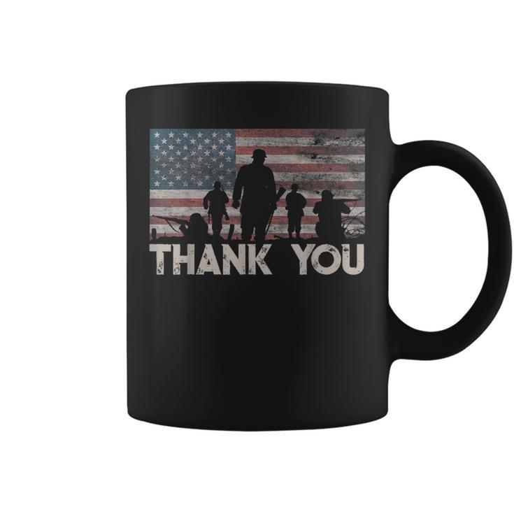 American Flag Thank You Military Appreciation Coffee Mug