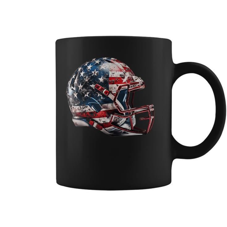 American Football Helmet Us Flag Coffee Mug