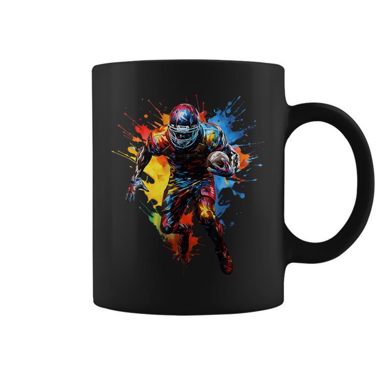 American Football Player Paint Coffee Mug