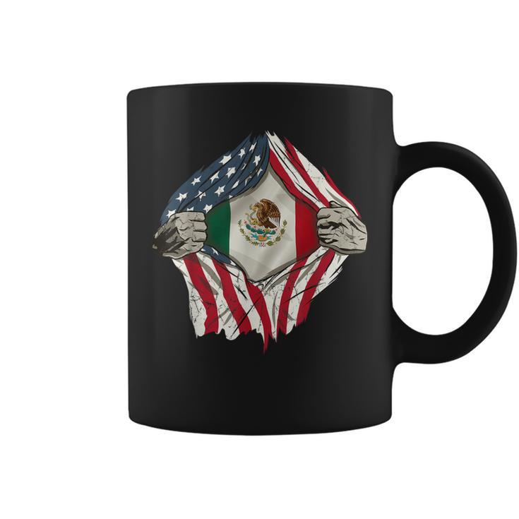 American Grown Mexican Roots Usa Mexico Flag Love Coffee Mug