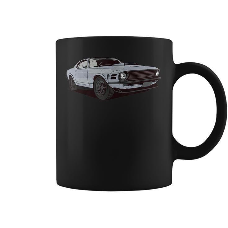 American Muscle Car Stock Vintage Distressed Front End View Coffee Mug