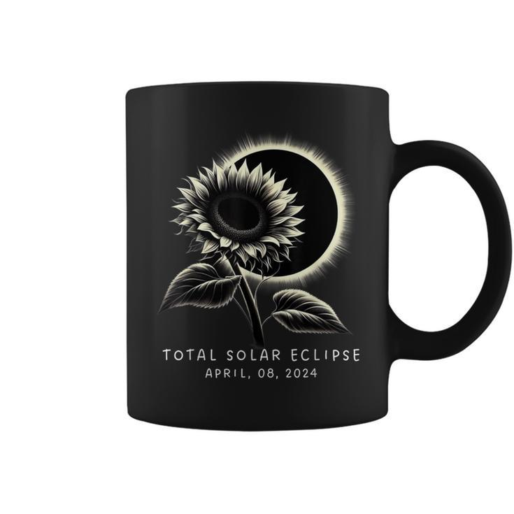 American Totality Solar Eclipse Sunflower April 8 2024 Coffee Mug