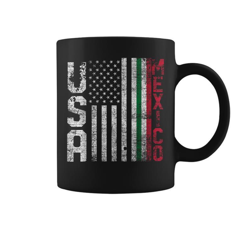 American Usa Flag Mexican Flag Idea Mexico Coffee Mug