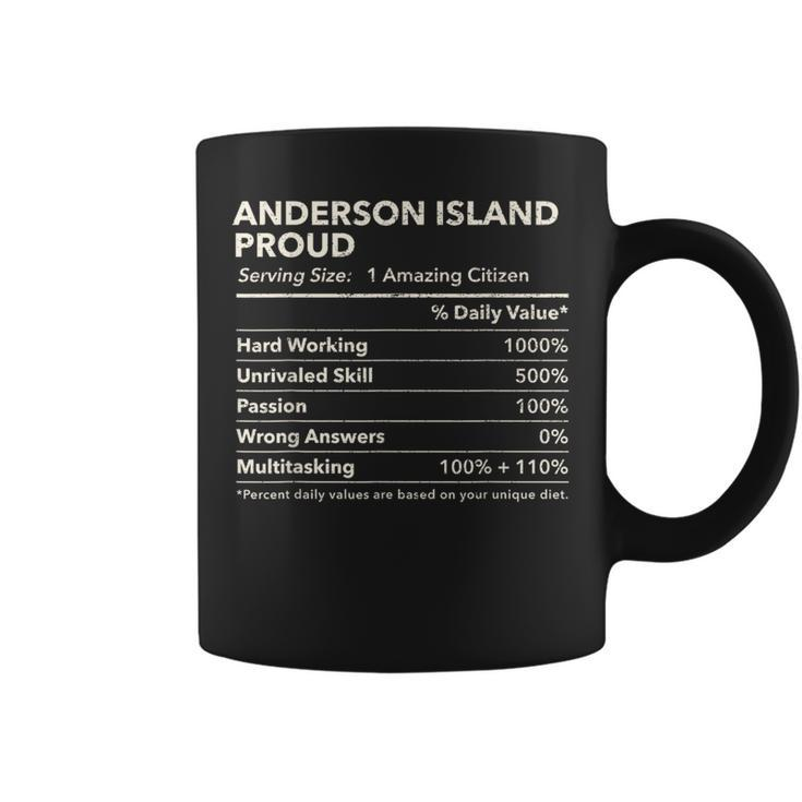 Anderson Island Washington Proud Nutrition Facts Coffee Mug