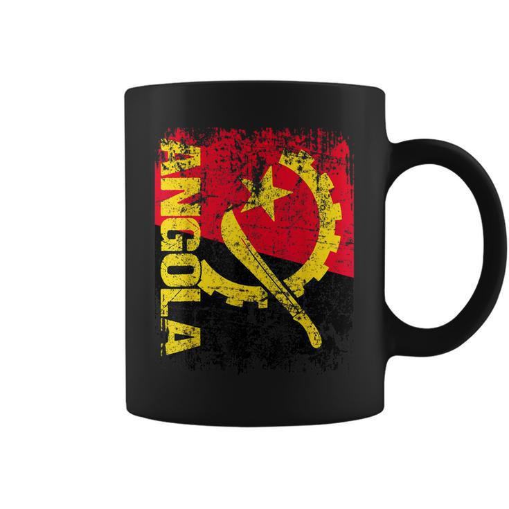 Angola Flag Vintage Distressed Angola Coffee Mug