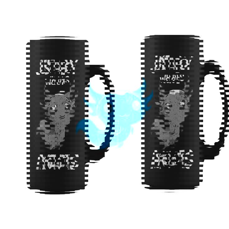 Animal Sólo Un Chico Que Ama Los Axolotls Salamandra Ajolote Taza de café