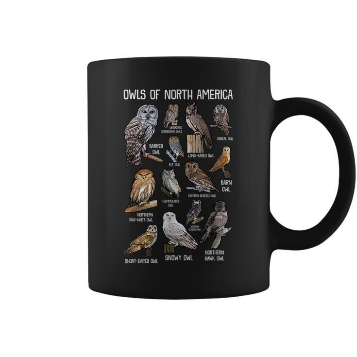 Animals Of The World Owls Of North America Owl Lover Coffee Mug